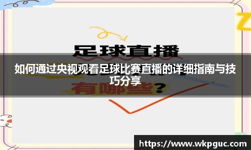 如何通过央视观看足球比赛直播的详细指南与技巧分享