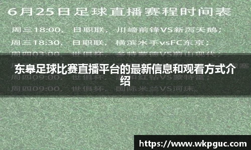 东皋足球比赛直播平台的最新信息和观看方式介绍