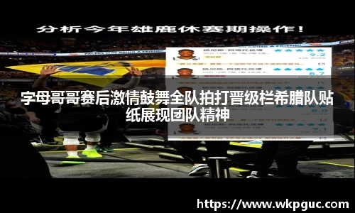 字母哥哥赛后激情鼓舞全队拍打晋级栏希腊队贴纸展现团队精神